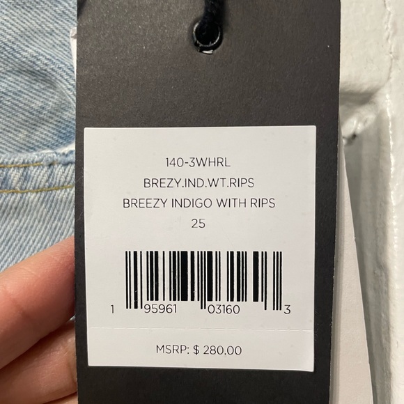 🤍 RE/DONE // 90s High Rise Loose • Breezy Indigo with Rips - Picture 9 of 15